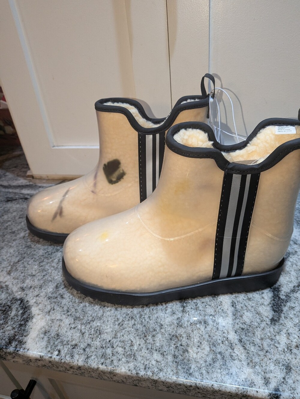 Time And Tru Sherpa Boot Lined Rubber Winter Boots Temp Rated NWT